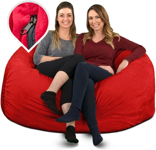 Vista 12 de ULTIMATE SACK 5000 (5 pies) Funda para silla puff en varios colores: Solo funda (5000, piel marrón)