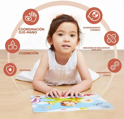 Vista 6 de TOI Rompecabezas nivelados para niños de 4 a 6 años, aprendizaje preescolar