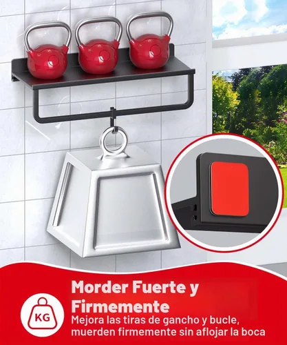 Vista 2 de PHIXBEAR Tiras de Gancho y Bucle con Súper Adhesivo Resistente, Hechas de 3M, Resistentes al Calor, Impermeables, para Uso en Exteriores