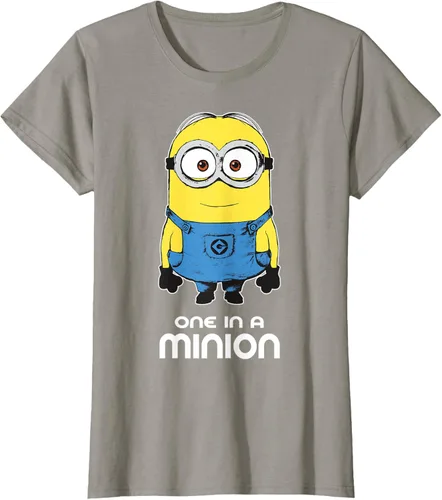 Vista 82 de Despicable Me Camiseta estampada Minions Bob One in A Minion Negro
