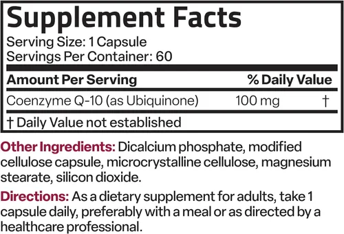 Vista 6 de Bronson CoQ10 100 MG Producción de Energía Celular de Alta Potencia, 60 Cápsulas Vegetarianas