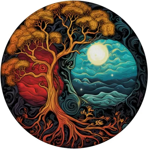 Vista 3 de Yin Yang Árbol de la Vida PopSockets estándar PopGrip