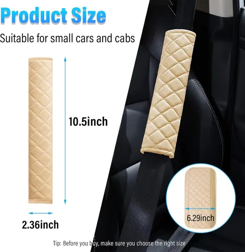 Vista 2 de Kewucn Funda Extra Larga para Cinturón de Seguridad, Almohadilla Super Suave para Cinturón de Seguridad del Coche, Protector Cómodo para Hombro