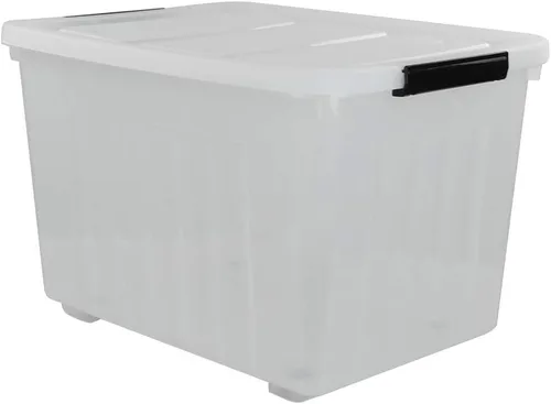 Vista 10 de Kekow Paquete de 6 cajas de almacenamiento de plástico de 10 L, contenedores de almacenamiento de plástico transparente con tapas