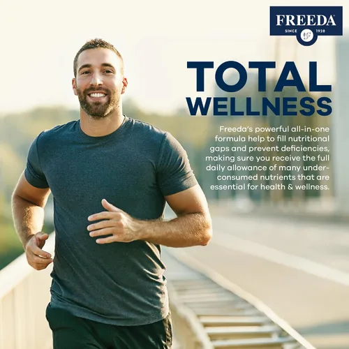 Vista 5 de Freeda Multivitamínico de máxima fuerza – Suplemento diario de alta potencia para adultos activos (hombres y mujeres) – Sin hierro – Compatible