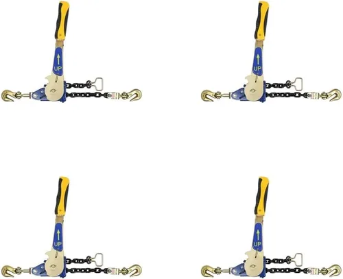 Vista 23 de Mytee Products Tensor de Cadena con Trinquete Fácil de 1/4" - 5/16" con Ganchos de Agarre y 2500 lbs WLL - Tensor de Carga con Trinquete de Amarre