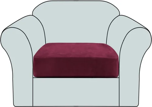 Vista 20 de Funda de cojín elástica de terciopelo, funda de felpa para asiento de sofá, protector de muebles antideslizante para silla/sofá biplaza/sofá