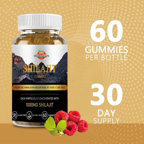 Vista 3 de Shilajit para hombres y mujeres – Gomitas puras del Himalaya Shilajit de 1200 mg con Chaga, vitamina D3, pimienta negra y ácido fúlvico, 100%