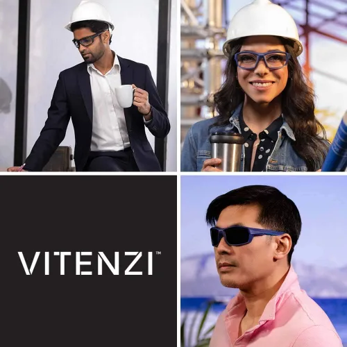 Vista 6 de VITENZI Gafas de seguridad bifocales con lectores envolventes para deportes de seguridad Lecce
