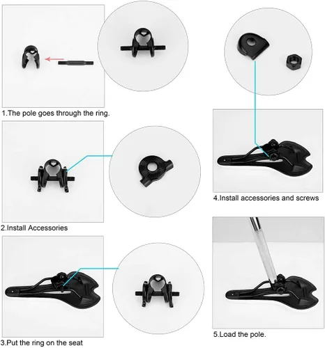 Vista 5 de Bike Saddle Seat Pad Breathable Hollow Thicks Comfortable Bicycle Fit for MTB Road Bike Fixed Gear Bike