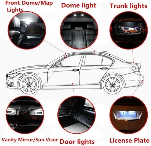 Vista 6 de Para Chevrolet coche LED bombillas de luz