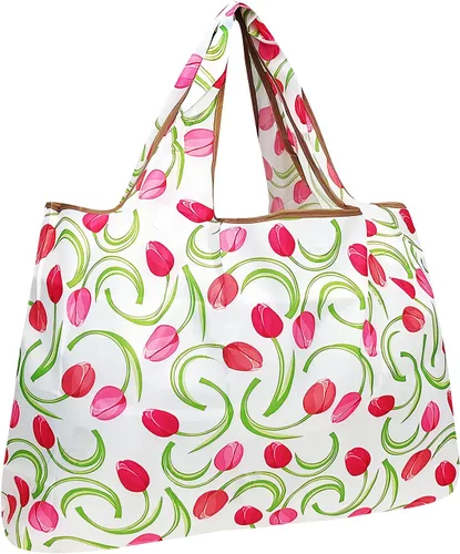 Vista 21 de allydrew Bolsas de comestibles reutilizables de nylon plegables grandes, ballenas azules