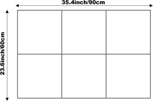 Vista 3 de Tabla de corcho alternativa de 24 x 36 pulgadas, paquete de 6 azulejos de pared de fieltro con pestañas adhesivas extraíbles seguras, tableros