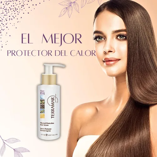 Vista 2 de SUERO PROTECTOR TERMAL CALOR CABELLO TERRAMAR DE AGUACATE Y KERATINA HIDROLIZADA GENERICO, Transparente