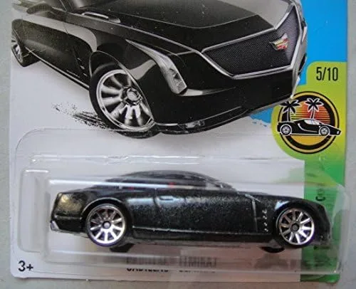 Vista 2 de HOT WHEELS HW EXOTICS 5/10, CADILLAC NEGRO ELMIRAJ 75/250 SHOWDOWN SCAN & CARD DE CARRERAS