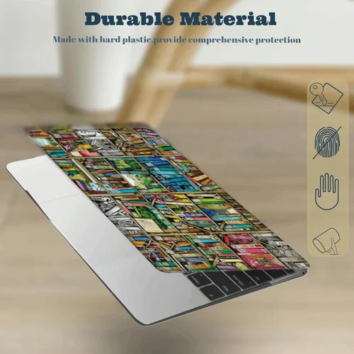Vista 4 de Funda protectora de plástico para MacBook Air de 11 pulgadas 2015-2010 modelo A1465 A1370, funda protectora de plástico para portátil y cubierta