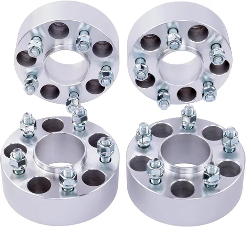 Vista 16 de 4 espaciadores de rueda centrados 5x115 de 1 pulgada con pernos de 0.551 x 0.059 in de orificio del cubo de 2.815 in compatibles con Dodge 5 Lug