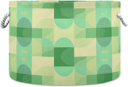Vista 25 de Cesta de almacenamiento grande plegable bolsa de ropa redonda plegable de tela para la ropa sucia cesta plegable cubo de lavado abstracto moderno