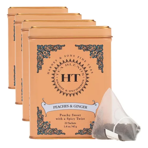 Vista 12 de Harney & Sons Té Rooibos African Autumn, HERBAL, lata de 20 sobres