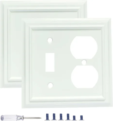 Vista 15 de Placas de pared, cubiertas de toma dúplex, placas de interruptor de luz de palanca, cubierta de interruptor de luz decorativa, placa de pared