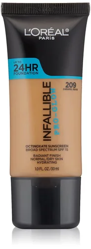 Vista 18 de L'Oreal Paris Base de maquillaje Infallible Pro-Glow hasta 24 horas, Creme Cafe, 1 onza líquida.