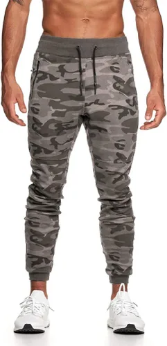 Vista 4 de DIOTSR Pantalones deportivos ajustados para hombre, pantalones deportivos de entrenamiento cónicos de camuflaje para hombre, pantalones deportivos