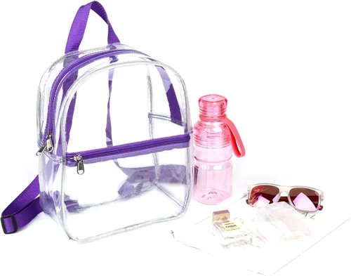 Vista 16 de Keepcross Mochila transparente de 12 x 6 x 12 pulgadas para eventos de estadio, bolsa transparente para estadios, eventos deportivos, festivales