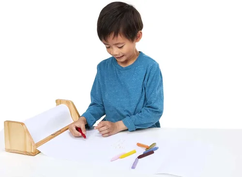 Vista 6 de Melissa & Doug. Tablero de madera de dispensador de rollo de papel con papel bond blanco (12 pulgadas X 75 pies)