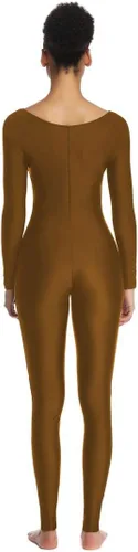 Vista 7 de OVIGILY Traje de baile unitardo de manga larga para mujer, traje de cuerpo completo de elastano
