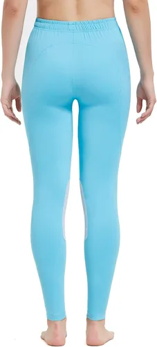 Vista 4 de FitsT4 - Mallas de equitación para niños, pantalones de equitación flexibles para la rodilla, pantalones de escuela ecuestre para niñas