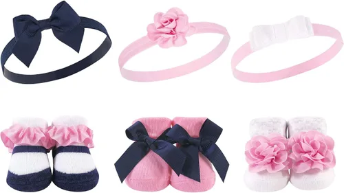 Vista 21 de Hudson Baby Conjunto de regalo de diadema y calcetines para niña