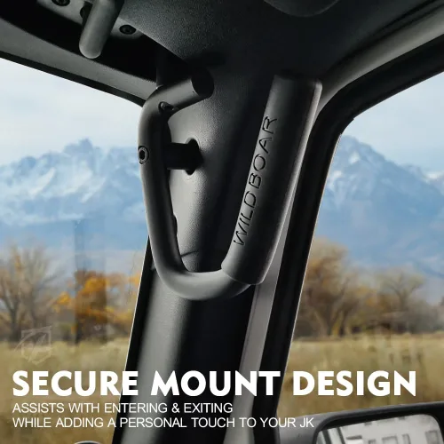 Vista 6 de Xprite Kit de 4 piezas de asas de agarre de aluminio delanteras y traseras, asas de barra de protección resistentes compatibles con 2007-2018 Jeep