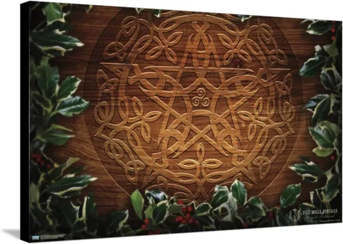 Vista 5 de Trends International Brigid Ashwood - Póster de pared con diseño de pentáculo navideño de Yule celta