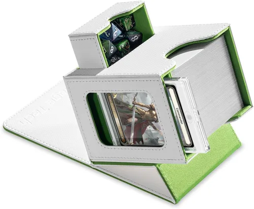 Vista 11 de Mage Tech Caja de cartas para MTG Commander, diseño patentado, pantalla Commander, se adapta a 100 tarjetas de doble manga, ladrillo de tarjetas