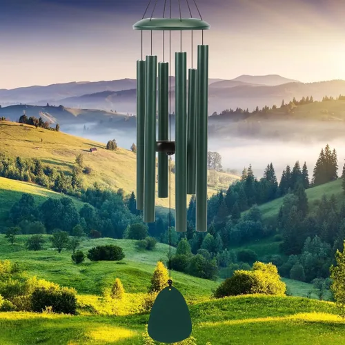 Vista 8 de FSVGYY Campanillas de viento para exteriores, decoración grande, tono profundo, tonos melódicos relajantes, campanillas de viento para exteriores