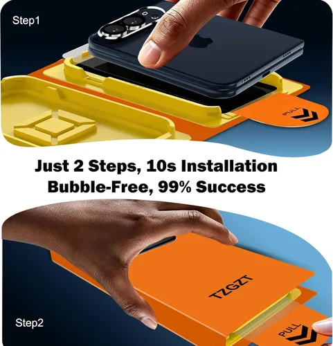Vista 4 de TZGZT Paquete de 3 protectores de pantalla de privacidad para iPhone Duo