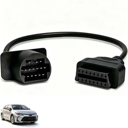 Vista 7 de Adaptador OBD1 a OBD2 para Ford de 7 pines a 16 pines Conector Negro Cable Adaptador OBD Herramienta de Diagnóstico de Reparación Conector