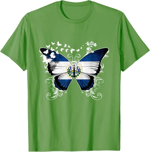 Vista 19 de Camiseta Salvadoreña Bandera El Salvador, Negro