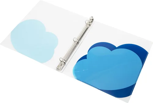 Vista 2 de Filexec Products Cloud, carpeta de anillas, 1 pulgada, paquete de 4 (50493-6457)