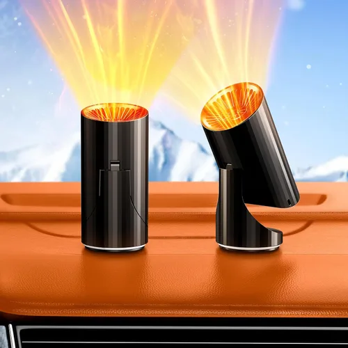 Vista 7 de Calefactor de coche, 12V, calentador portátil con enchufe para ventiladores de calefacción y refrigeración, pequeño descongelador para parabrisas