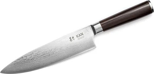 Vista 5 de KAN Cuchillo de chef profesional Core VG-10 de 8 pulgadas, 67 capas de Damasco ambidiestro