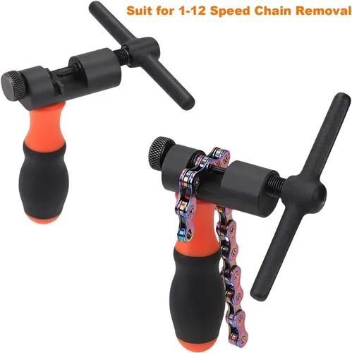 Vista 2 de Kit de herramientas de reparación universal de cadena de bicicleta con herramienta rompedor de cadena de bicicleta, alicates de eslabones maestros