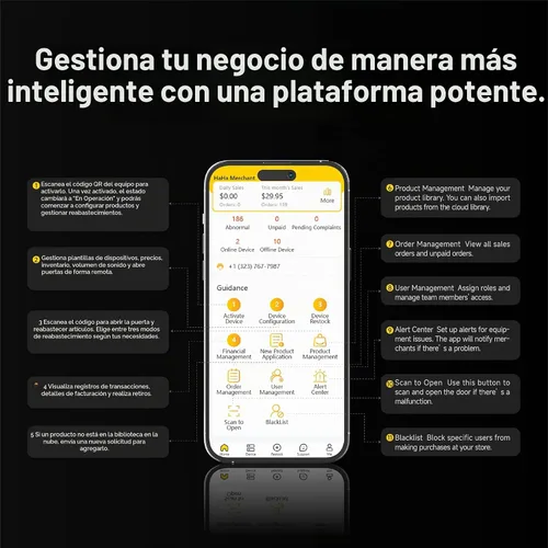 Vista 6 de Combo de máquina expendedora, máquina expendedora refrigerada inteligente con lector de tarjetas táctiles (negro, más B)