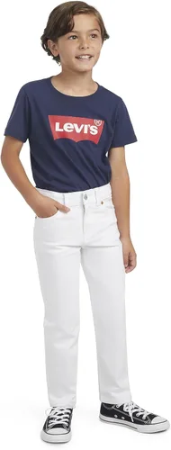 Vista 3 de Levi's Jeans 502 Regular Taper Fit Performance para Niños, Azul