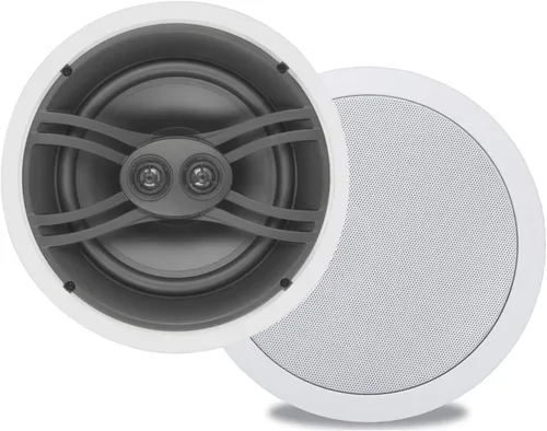 Vista 2 de sistema de bocinas para techo de 6.5" y 3 salidas (2 unidades), color blanco, Yamaha NS-IW280CWH 2 altavoces Blanco