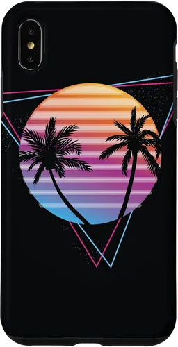 Vista 11 de Palm Sunset 80s Vibe Retrowave Synthwave Aesthetics - Carcasa para iPhone 16