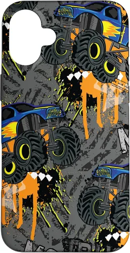 Vista 23 de Funda para iPhone 17 con diseño de Monster Truck Lover para hombres y niños