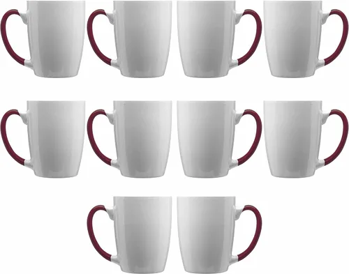 Vista 13 de DISCOUNT PROMOS Tazas de café personalizadas Java de dos tonos, 12 onzas, juego de 10/50/100 unidades personalizadas a granel para café, té
