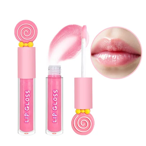 Vista 5 de M&U MAKE YOU UP MU Set de 6 barras de brillo labial dulce de caramelo para niños - 1 barra recta, 2 barras de helado y 2 barras de bálsamo