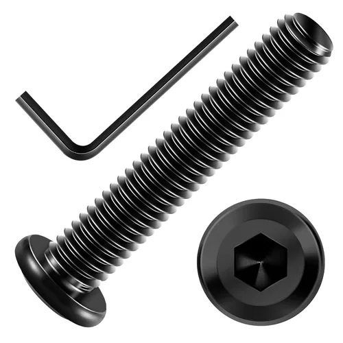 Vista 42 de Mywish M5 x 8mm 20 piezas de tornillos de cabeza plana con rosca hexagonal, pernos de acero inoxidable 304 para muebles con rosca completa, óxido
